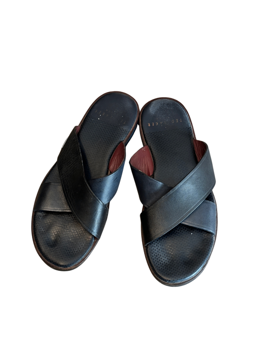Punxell Leather Sandals Black / Size 11