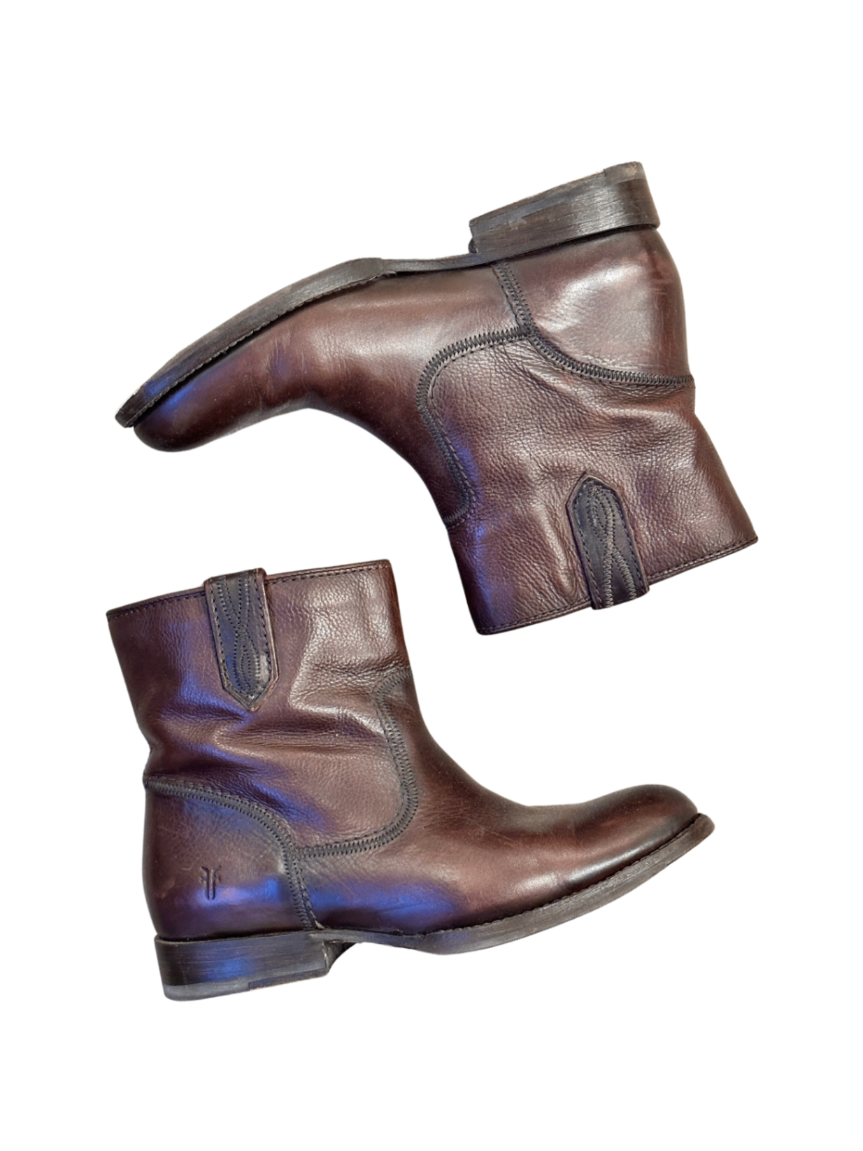 Jamie Stitch Short Boot Dark Brown / Size 6.5