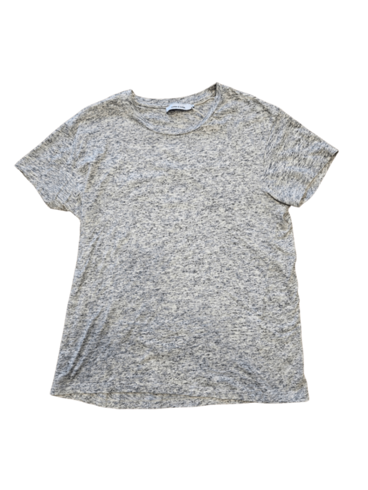 White/Black Marled T-Shirt / Size L