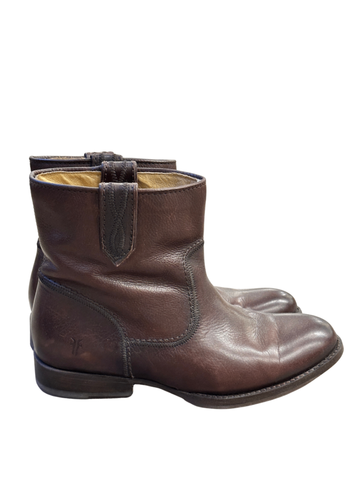 Jamie Stitch Short Boot Dark Brown / Size 6.5