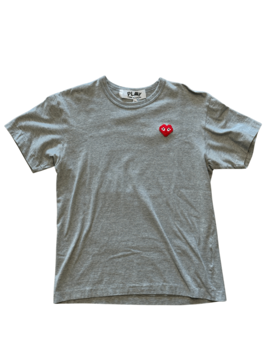 Space Invaders x PLAY Heart Patch T-Shirt Grey / Size L