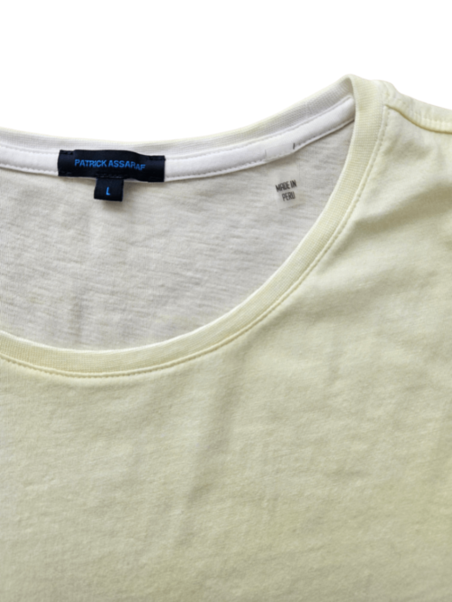 Pima Cotton Spray Wash T-Shirt Yellow / Size L