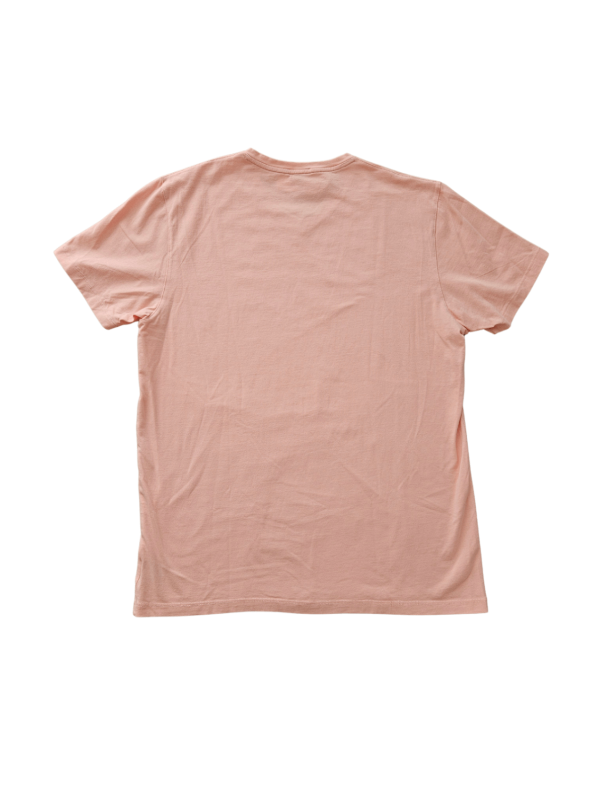 Pima Cotton V-Neck T-Shirt Coral / Size L