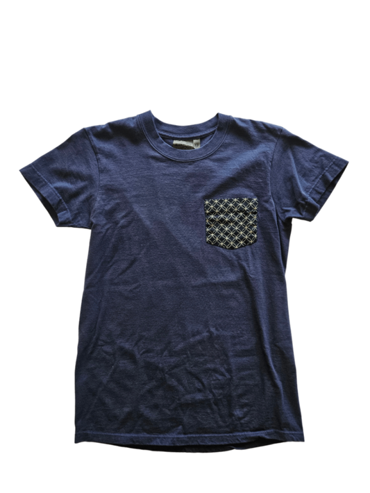 Pocket Tee Navy Kimono Print / Size S
