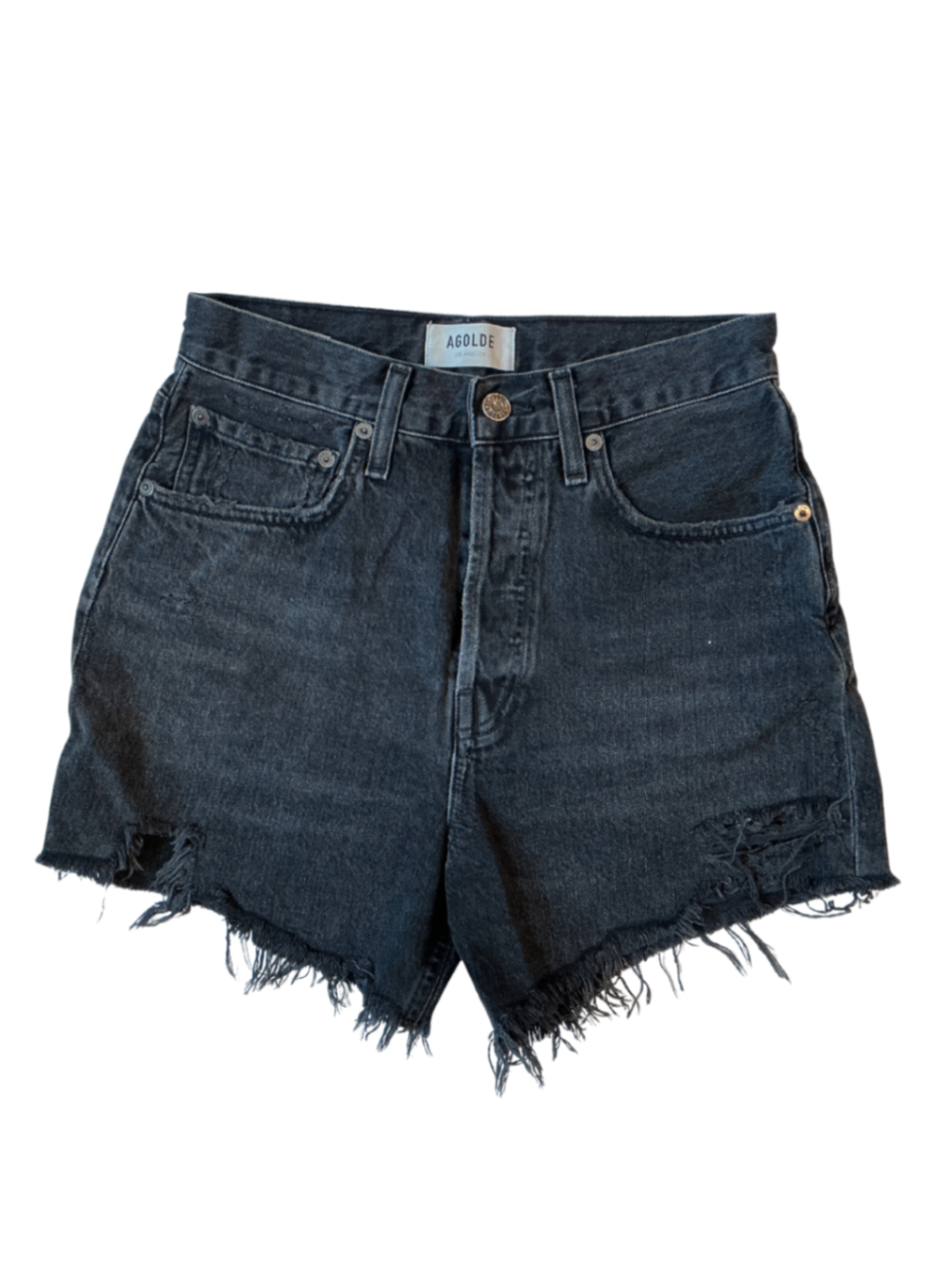 Riley Cut Off Jean Short Washed Black / Size 26