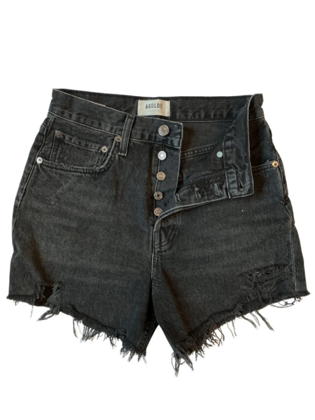 Riley Cut Off Jean Short Washed Black / Size 26