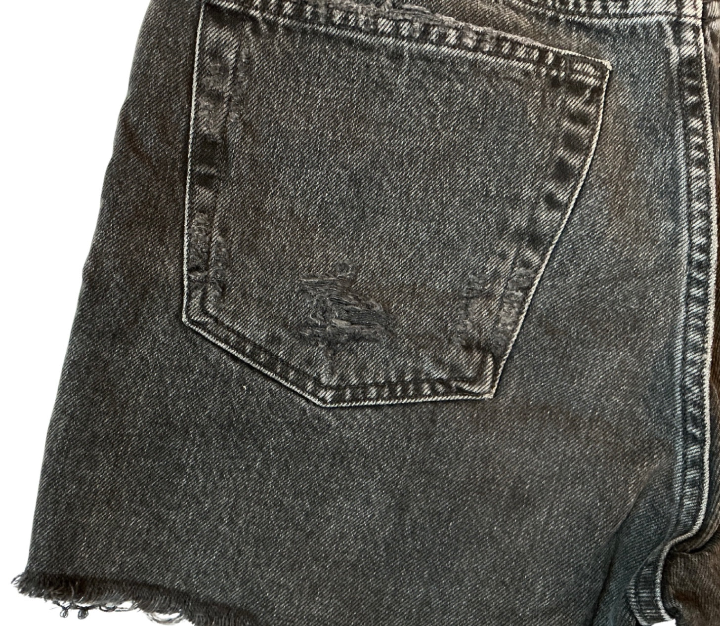 Riley Cut Off Jean Short Washed Black / Size 26