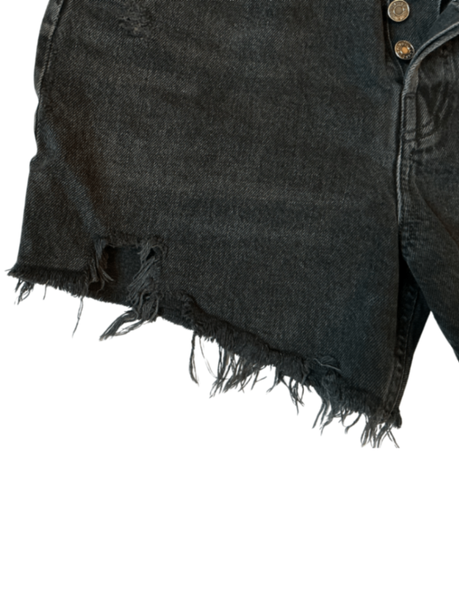 Riley Cut Off Jean Short Washed Black / Size 26