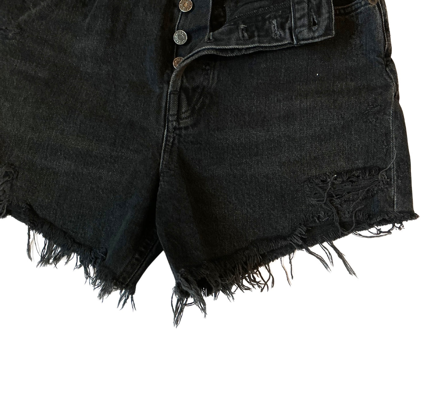 Riley Cut Off Jean Short Washed Black / Size 26