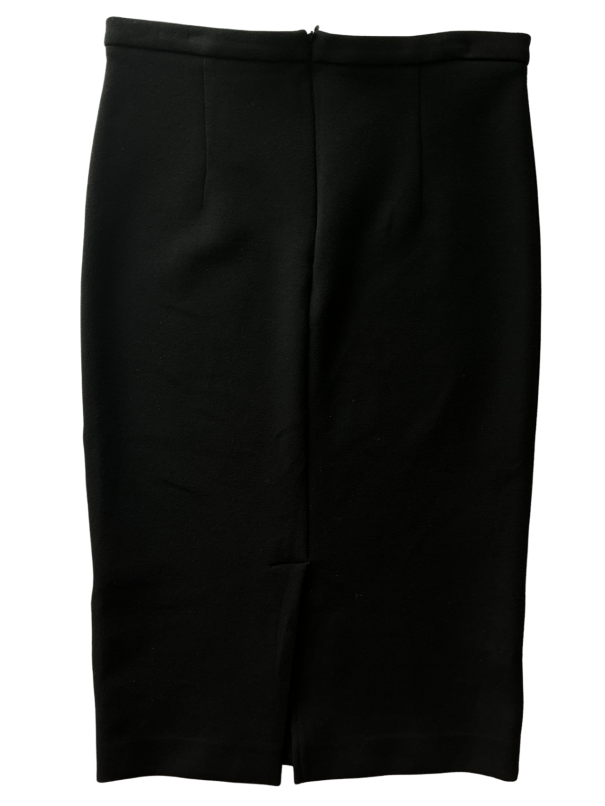 Fitted Stretch Midi Skirt Black / Size 6