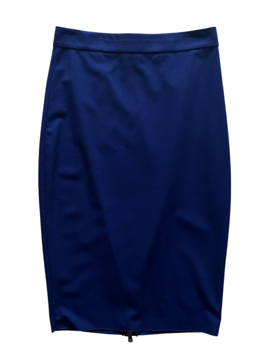 Cobalt Zip Back Pencil Skirt / Size 4