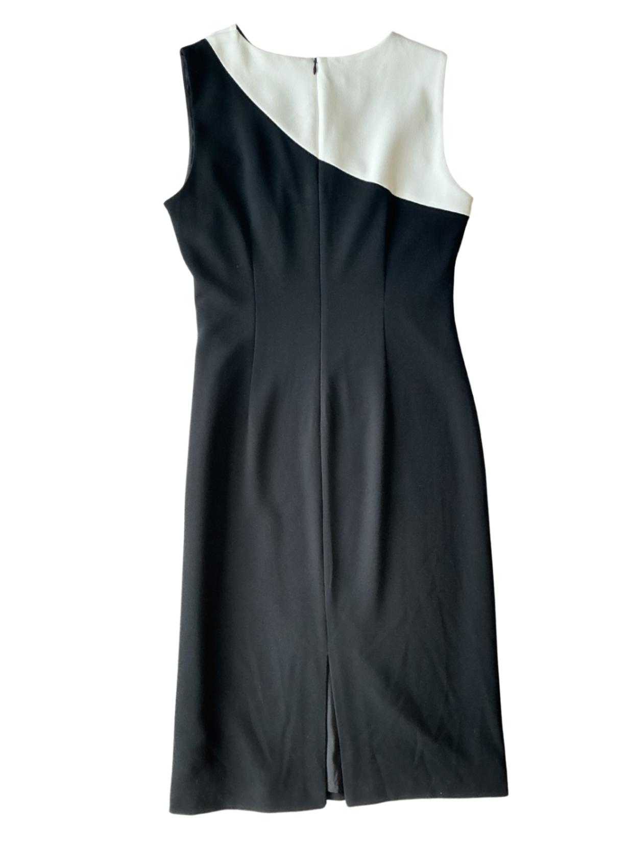 Midi Dress Shoulder Cutout Black/White / Size 10
