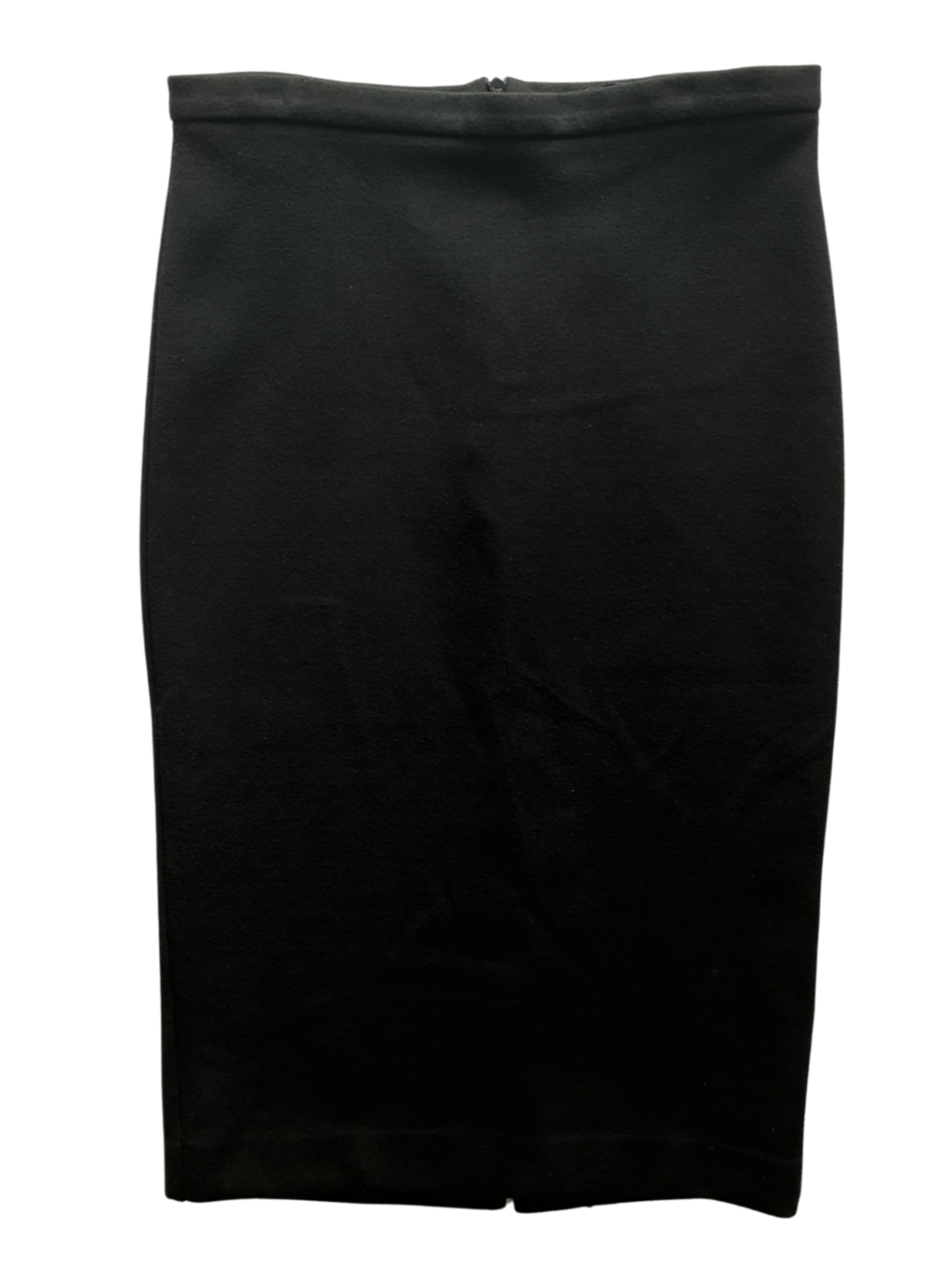 Fitted Stretch Midi Skirt Black / Size 6
