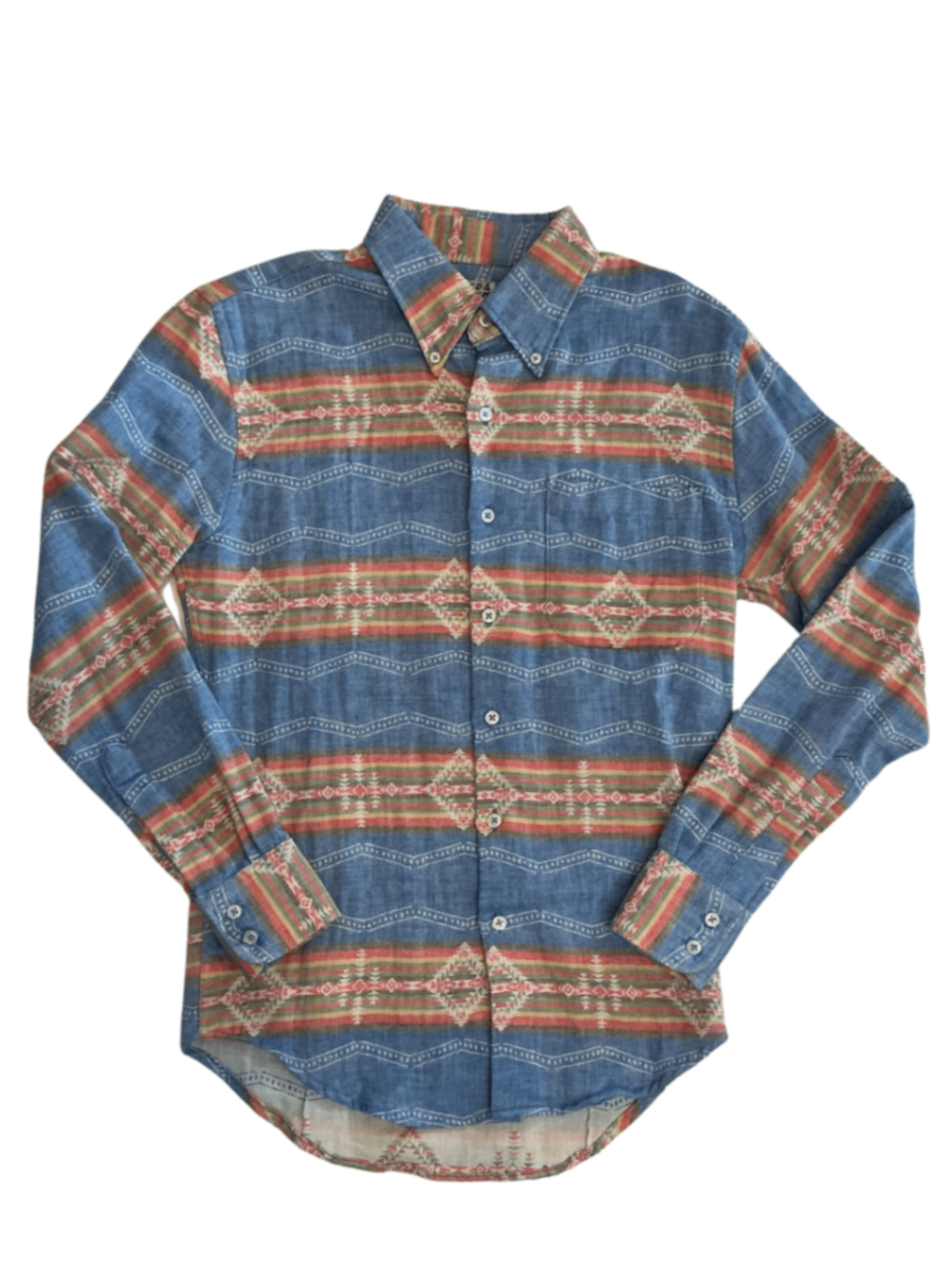 Navajo Print Vintage Longsleeve Shirt / Size S