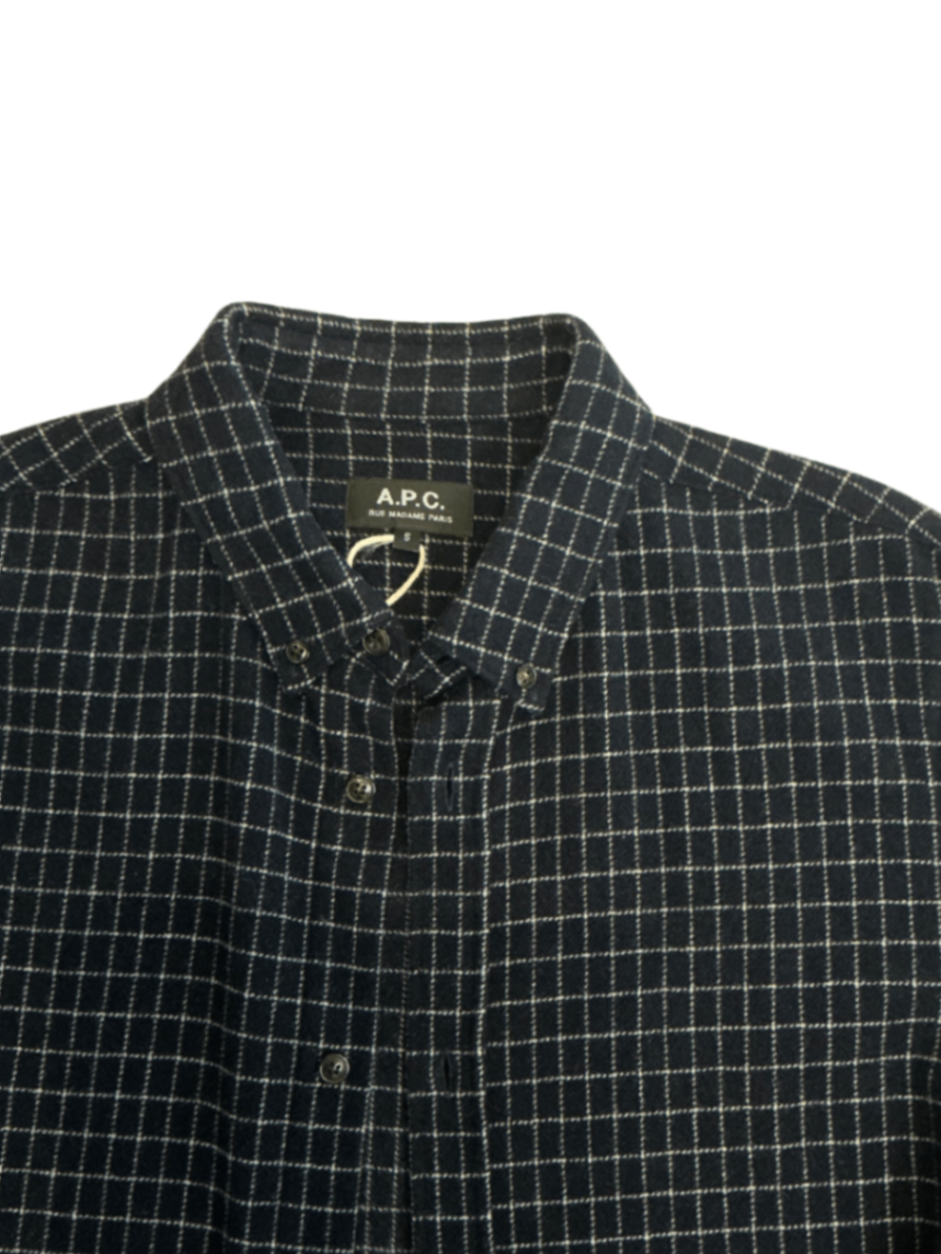 Wool Check Flannel Navy / Size S