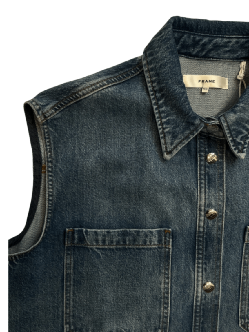 Denim Sleeveless Shirt Dress Method / Size M