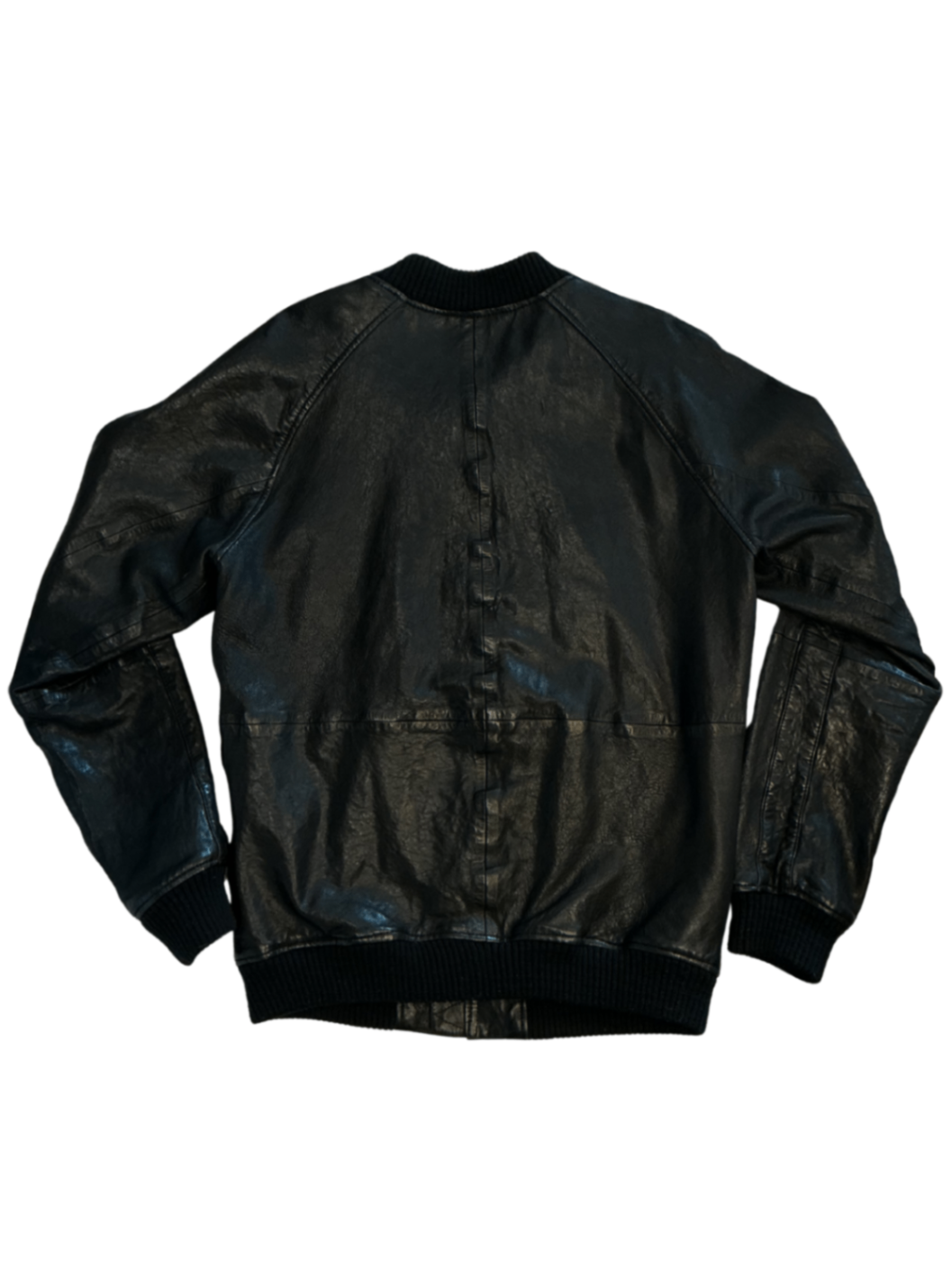 Brook Leather Bomber Jacket Black / Size M