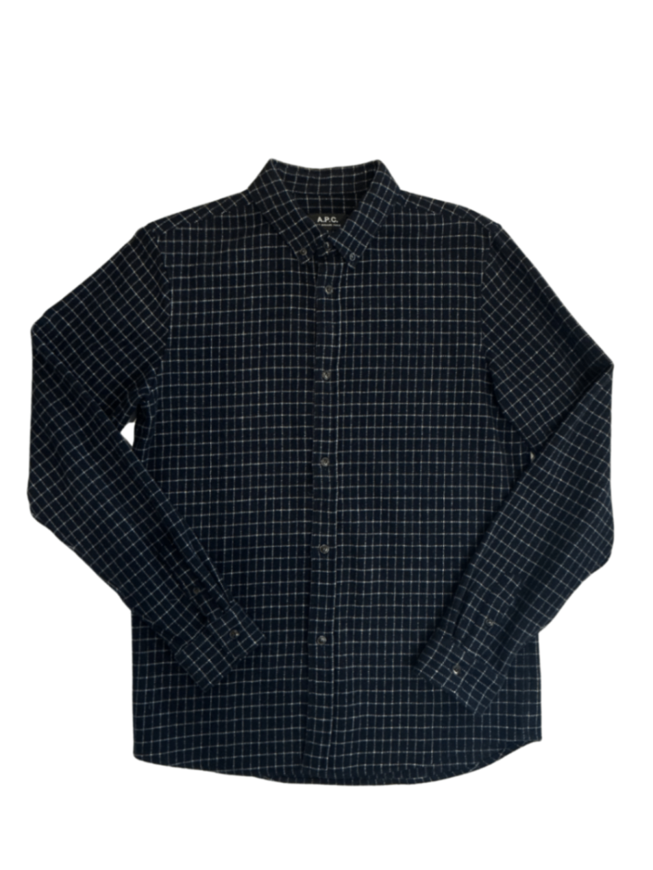 Wool Check Flannel Navy / Size S