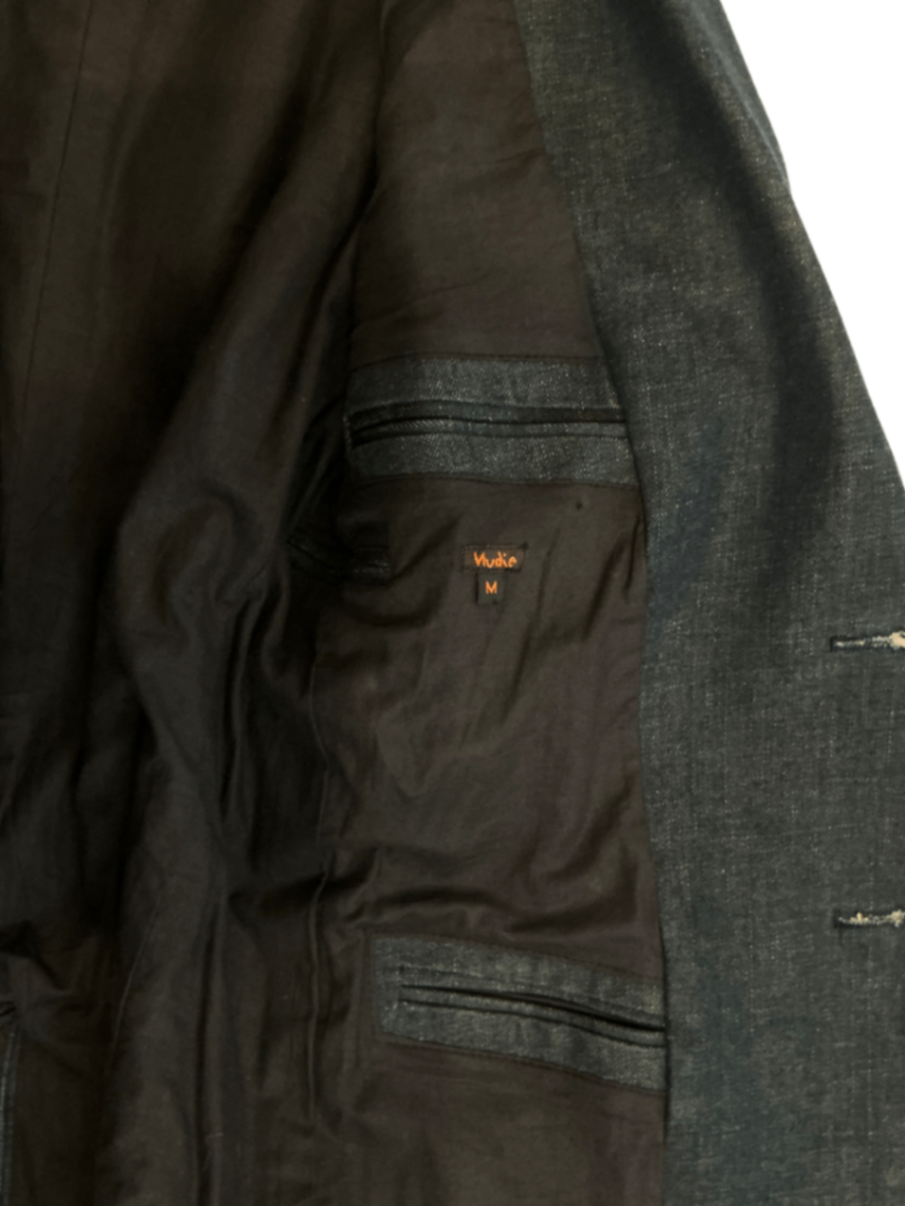 Vintage Unisex Greencast Denim Blazer / Size S