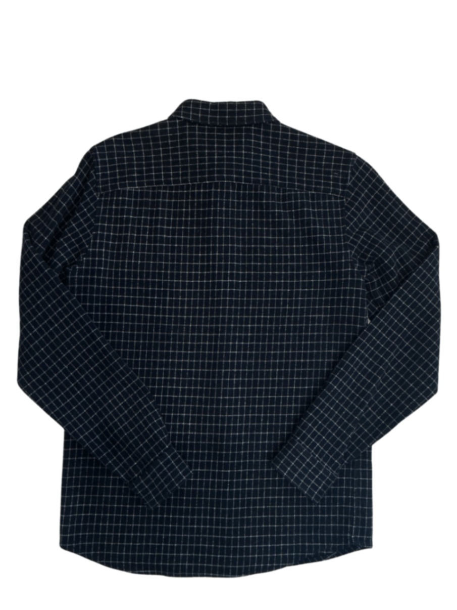 Wool Check Flannel Navy / Size S