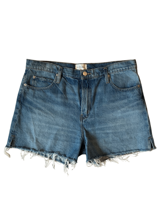 Vintage Relaxed Raw Fray Denim Short Libra / Size 30