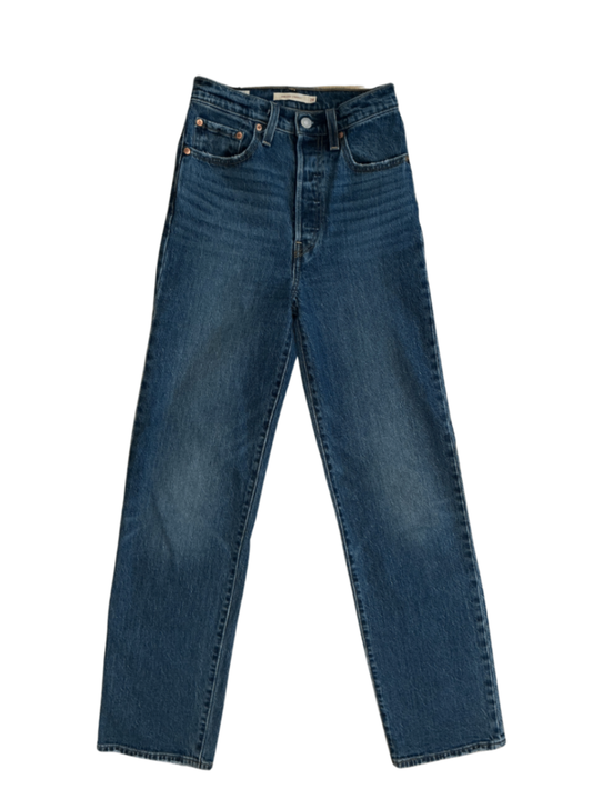 Ribcage Straight Jean Mid Blue / Size 24