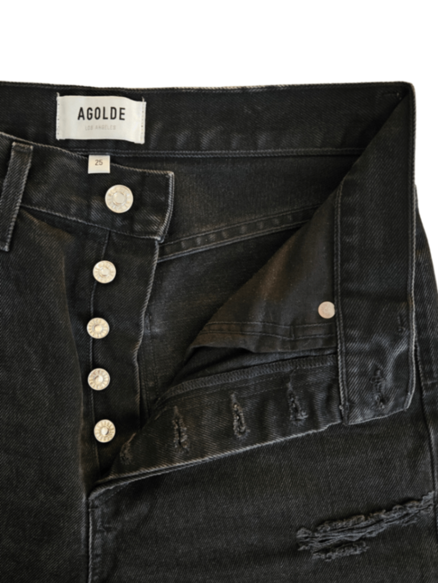 90's Jean Distressed Black / Size 25