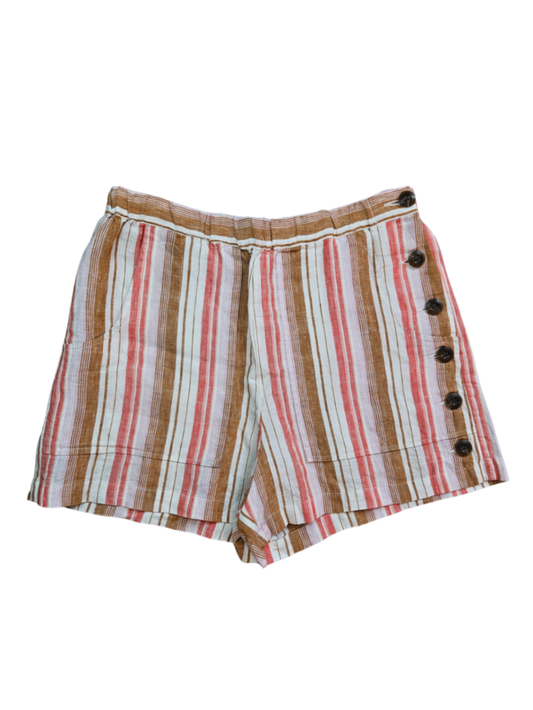 Diradine Stripe Linen Shorts / Size M