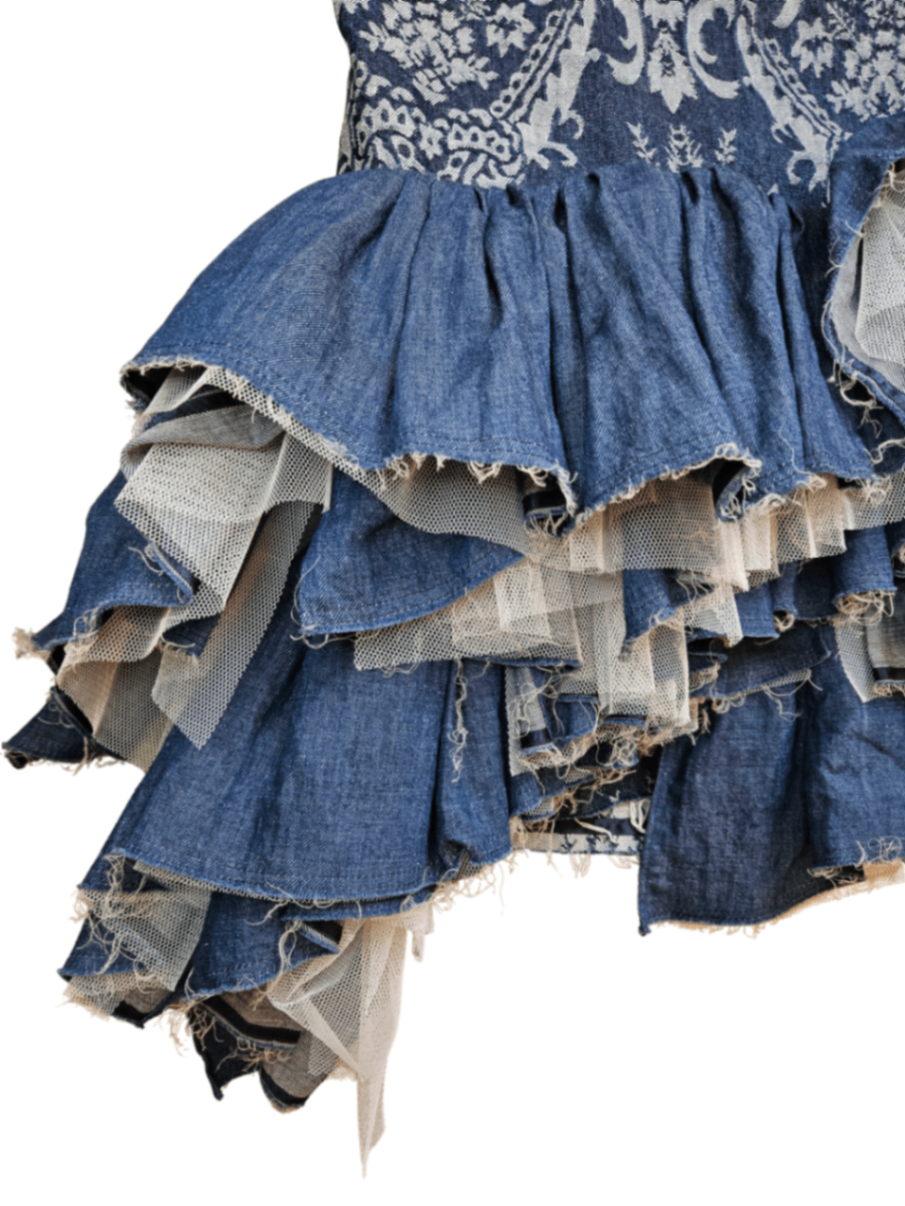 Jacquard Denim Dress / Size S