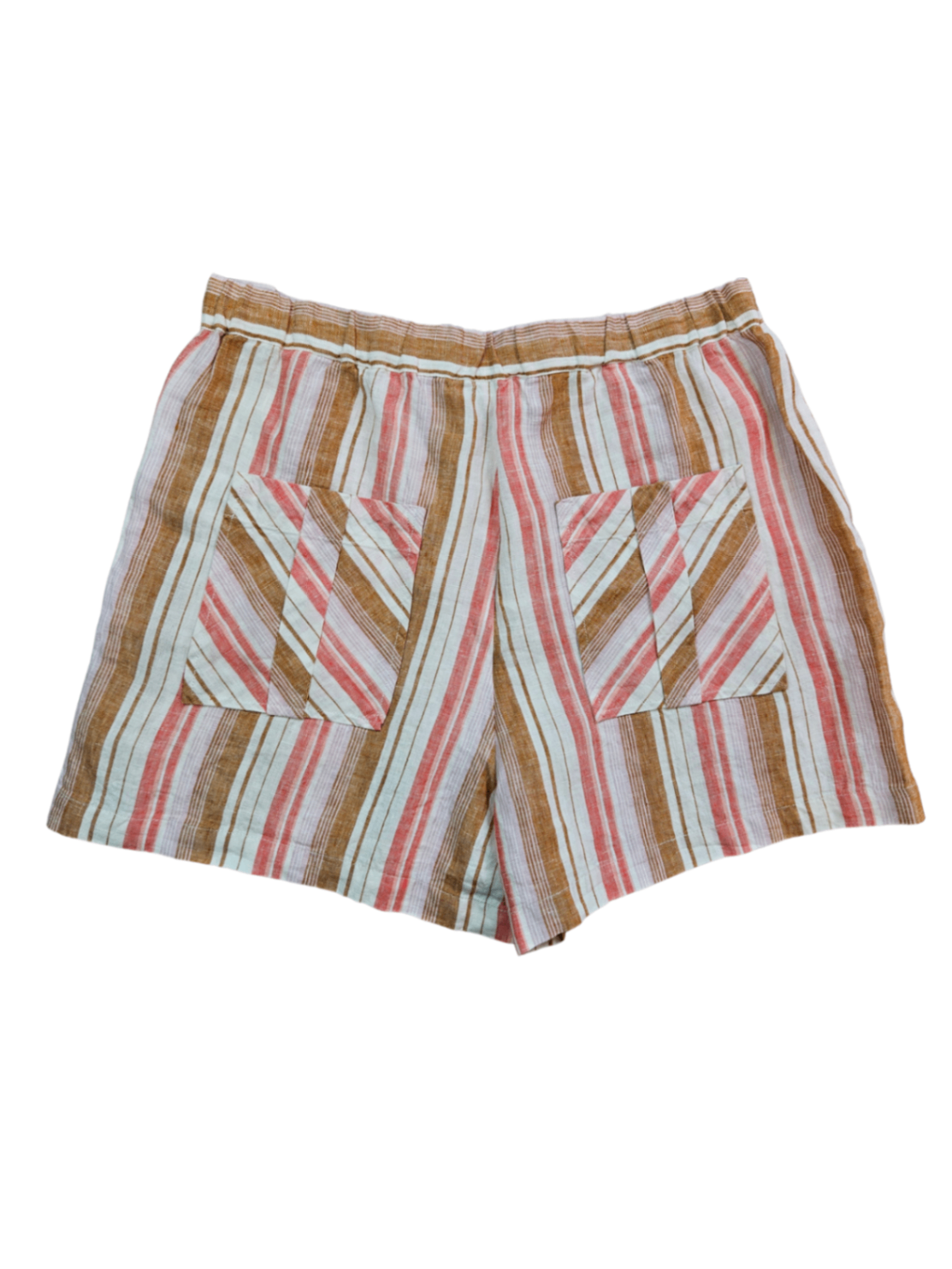 Diradine Stripe Linen Shorts / Size M