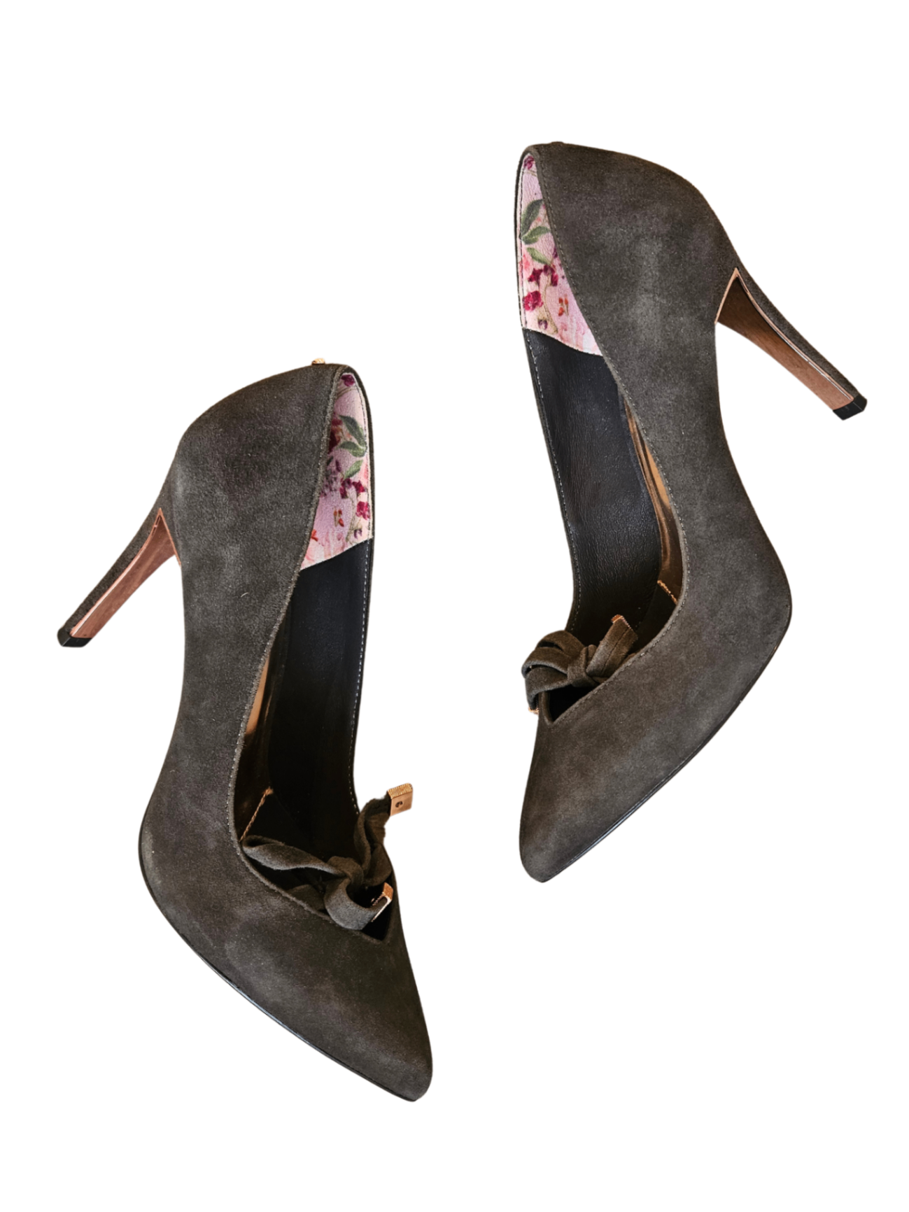 Gewell Suede Pointed Toe Pump Grey / Size 39