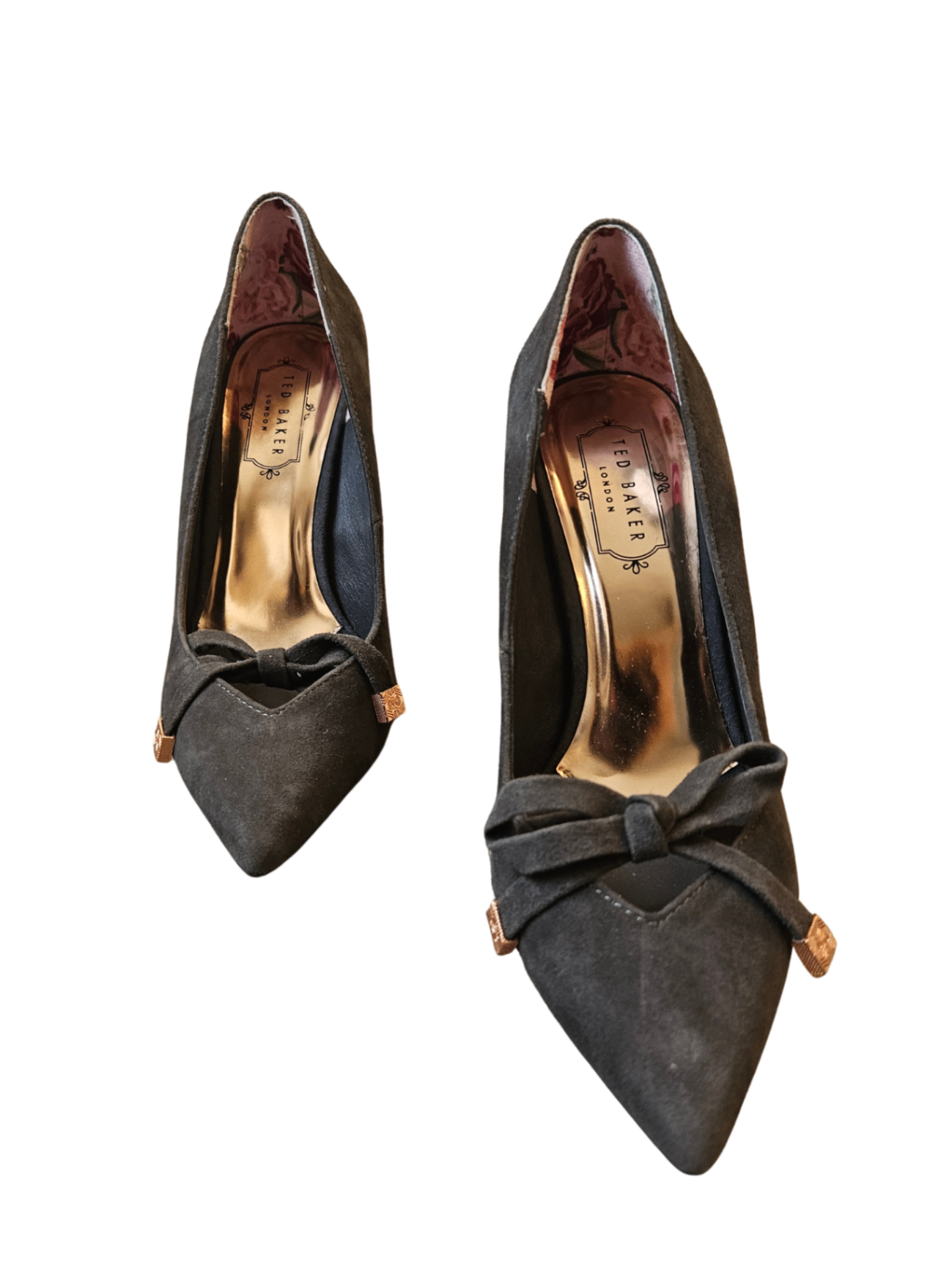Gewell Suede Pointed Toe Pump Grey / Size 39