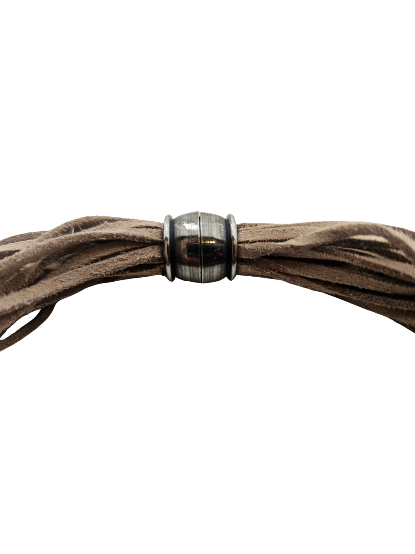 Gun Metal Plated Suede Choker / One Size