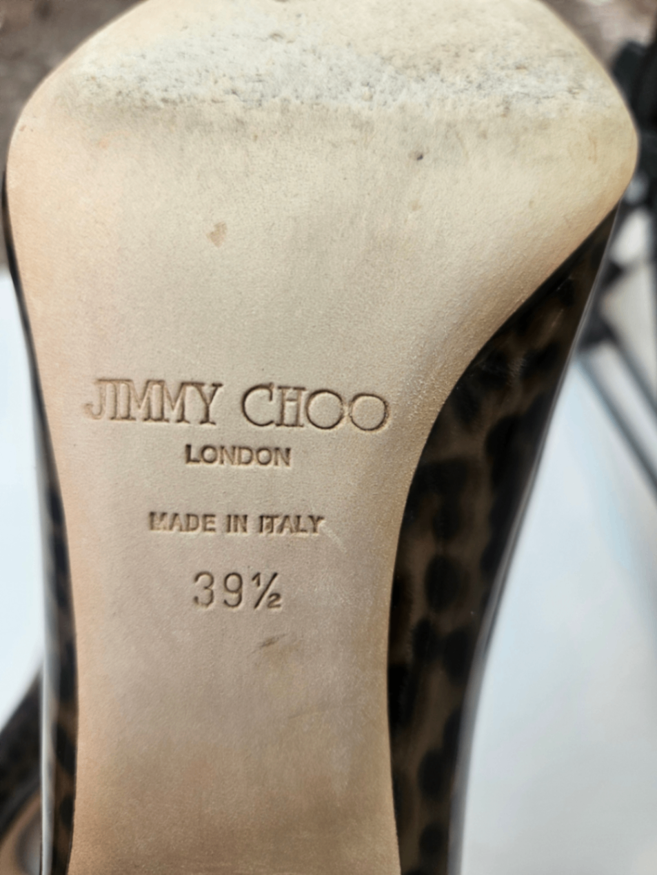 Leopard Print Patent Heel / Size 39.5