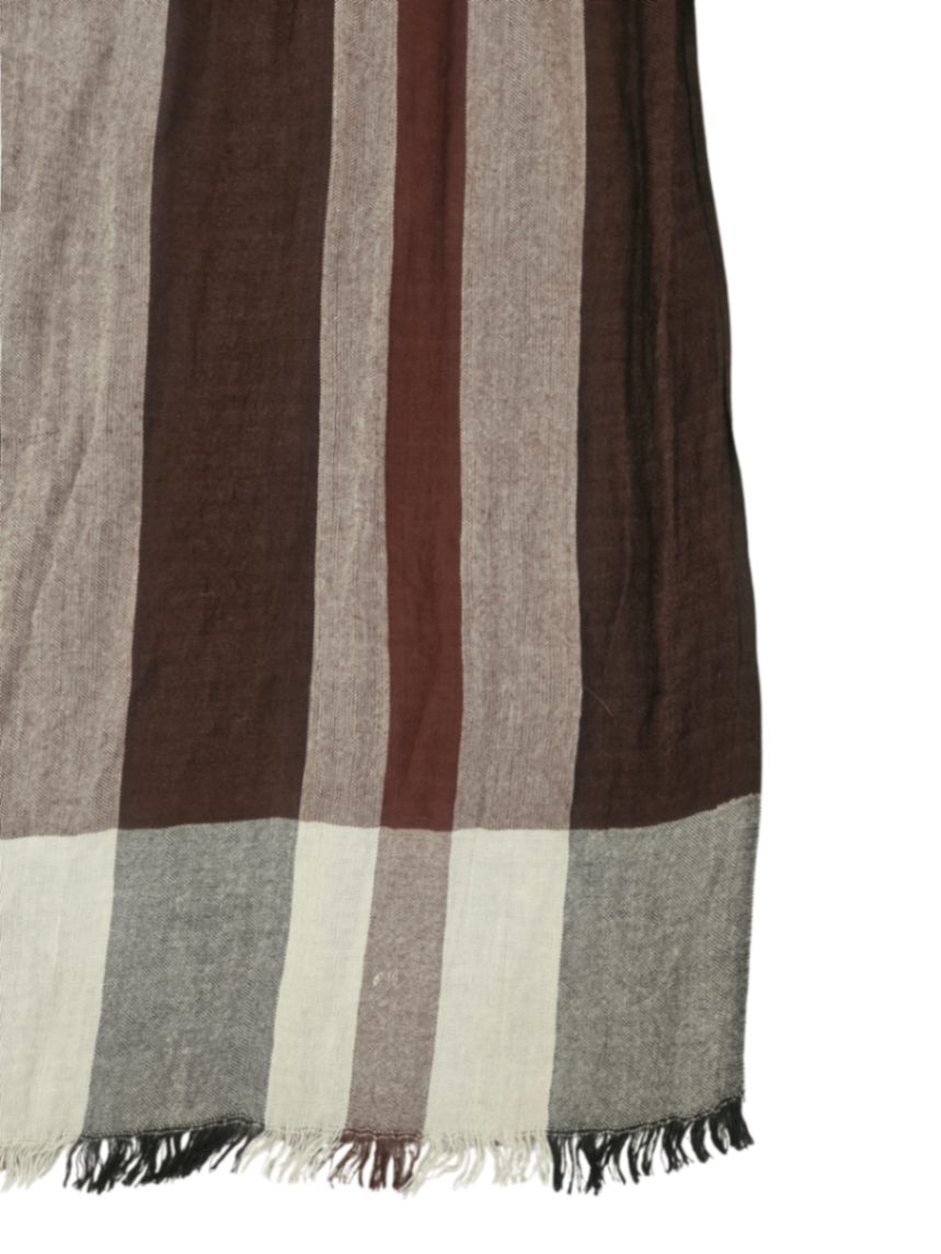 Lightweight Plaid Scarf Red / One Size