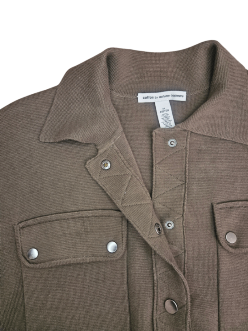 Cotton Shirt Jacket Green / Size M