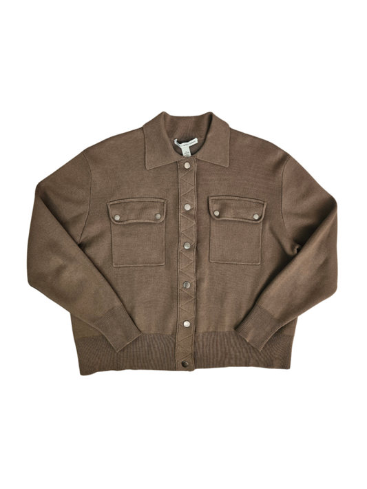 Cotton Shirt Jacket Green / Size M