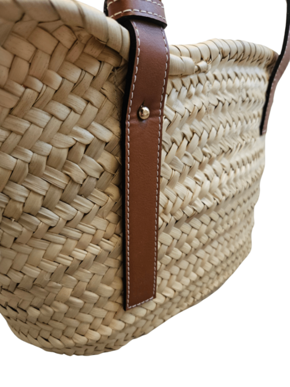 Woven Straw Zip Beach Tote / One Size