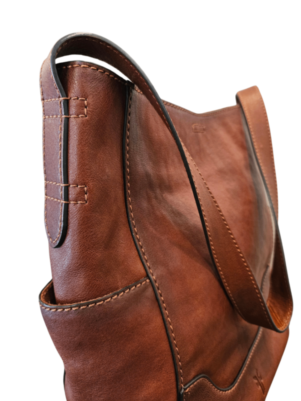 Side Pocket Hobo Tote Cognac / One Size