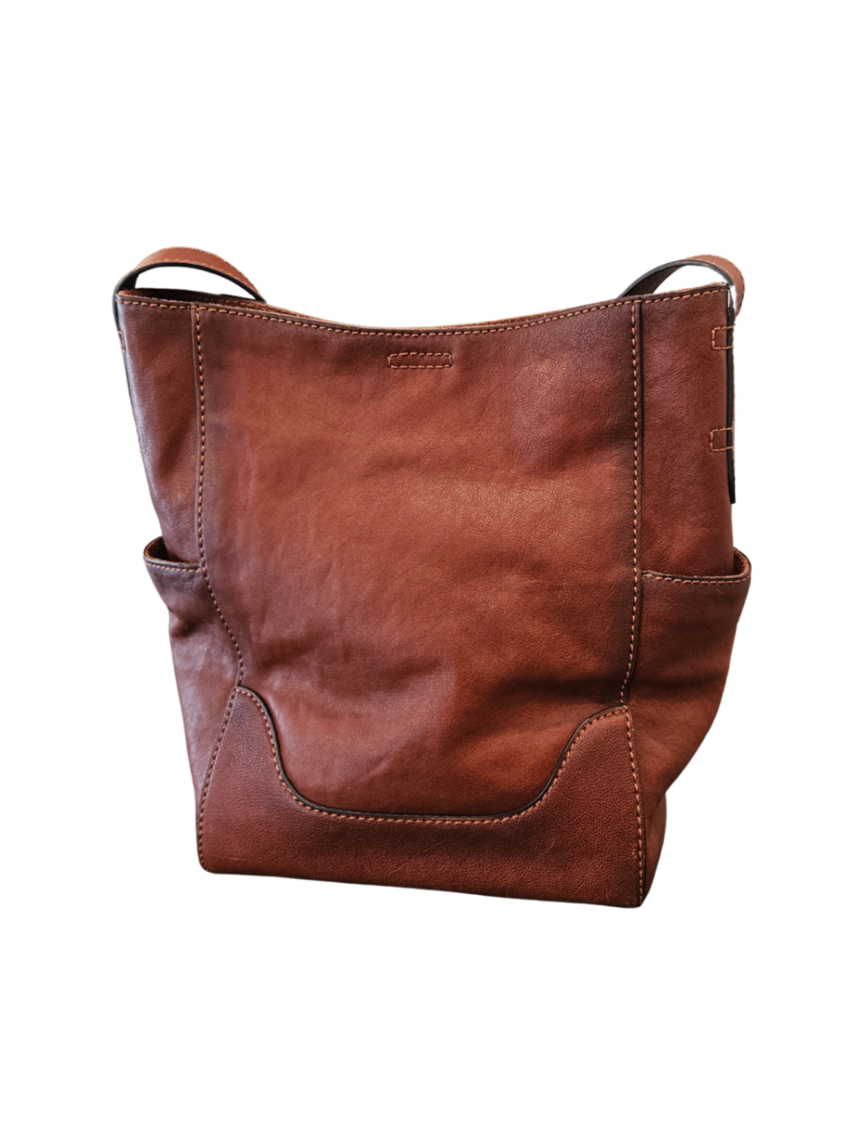 Side Pocket Hobo Tote Cognac / One Size