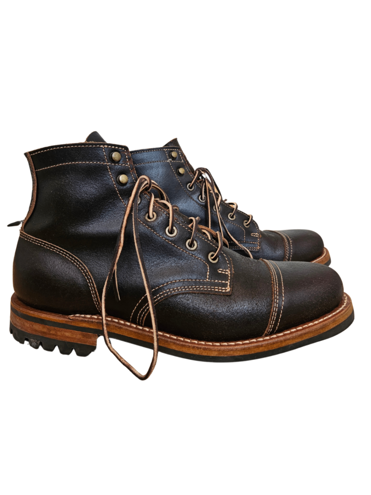 Brown Double Shot Cap Toe Shoe / Size 10.5