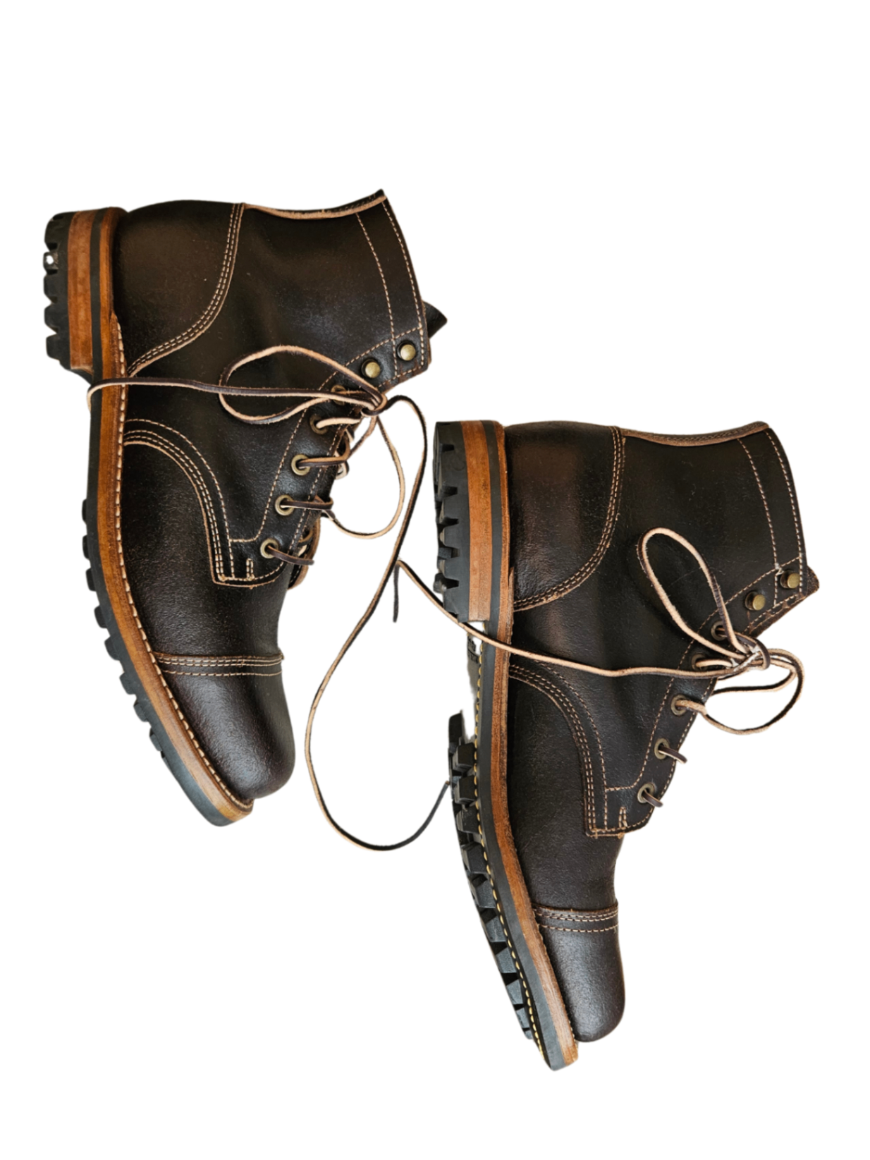 Brown Double Shot Cap Toe Shoe / Size 10.5