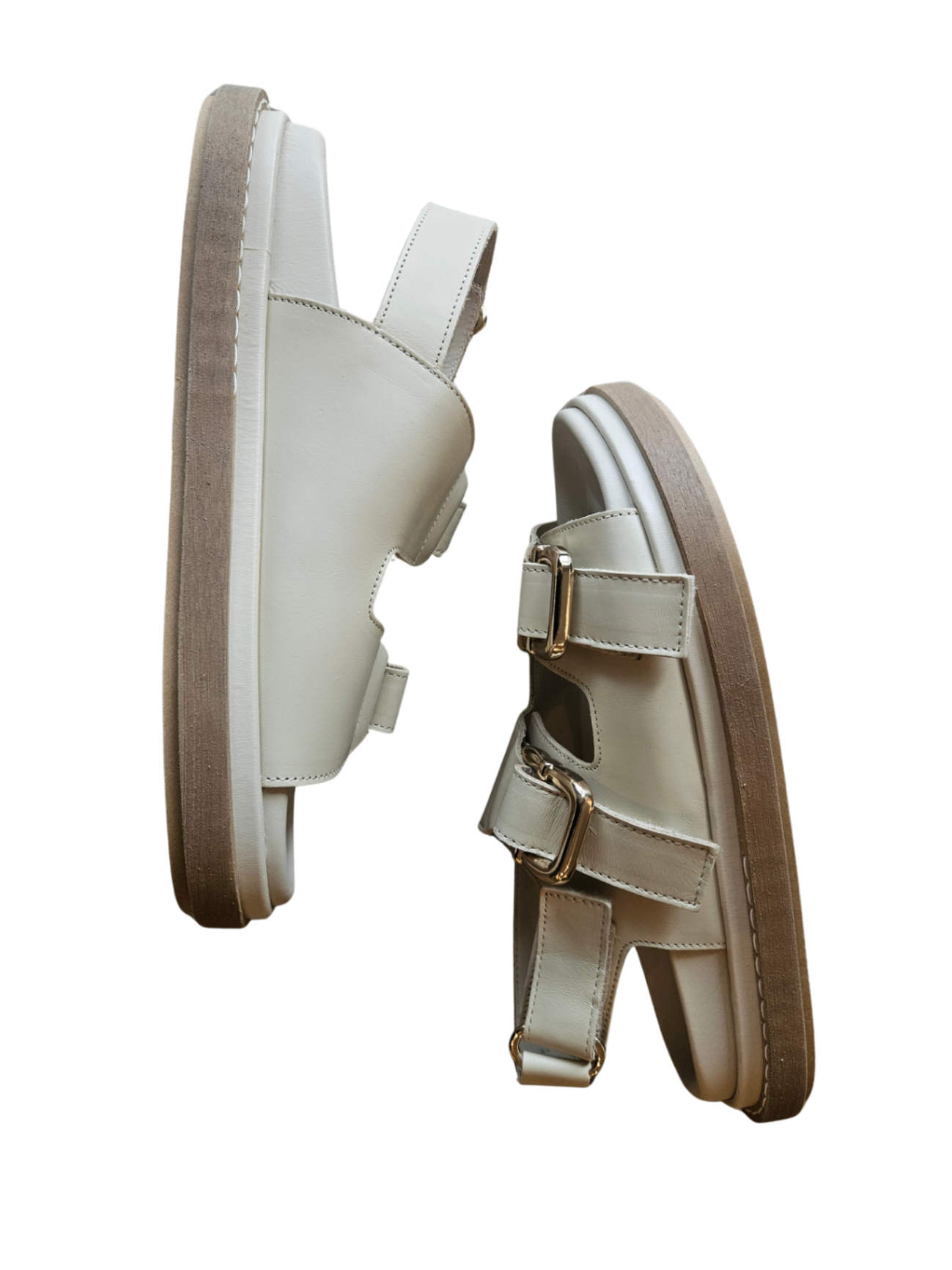 Harper Leather Sandal Ivory / Size 39