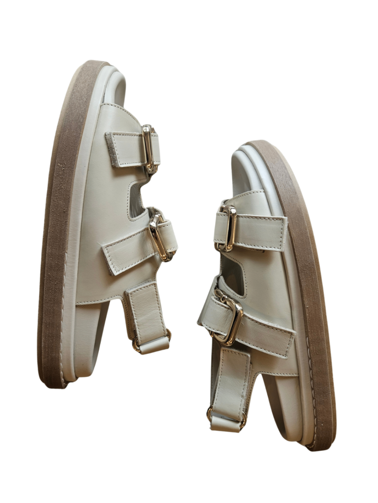 Harper Leather Sandal Ivory / Size 39