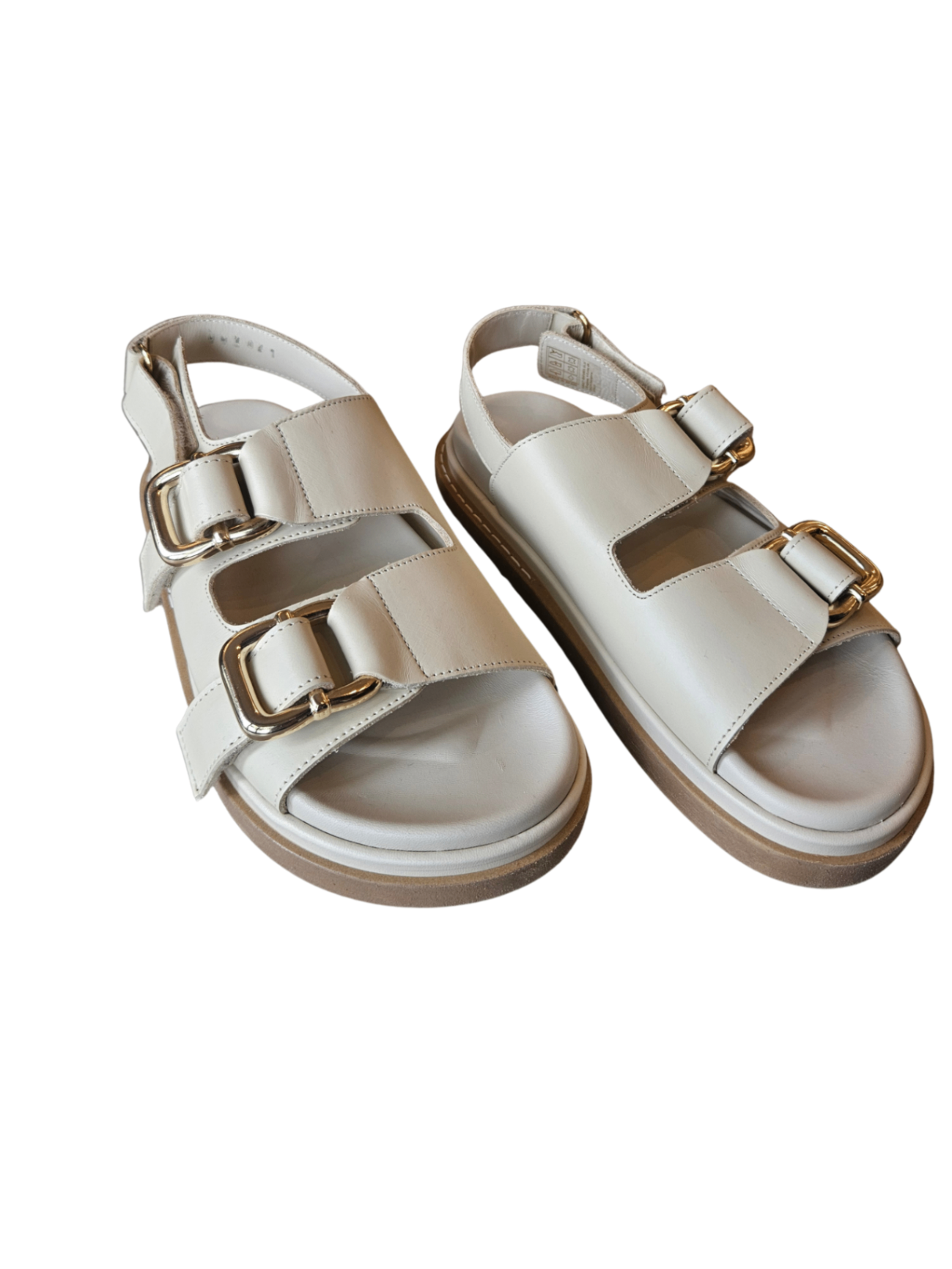 Harper Leather Sandal Ivory / Size 39