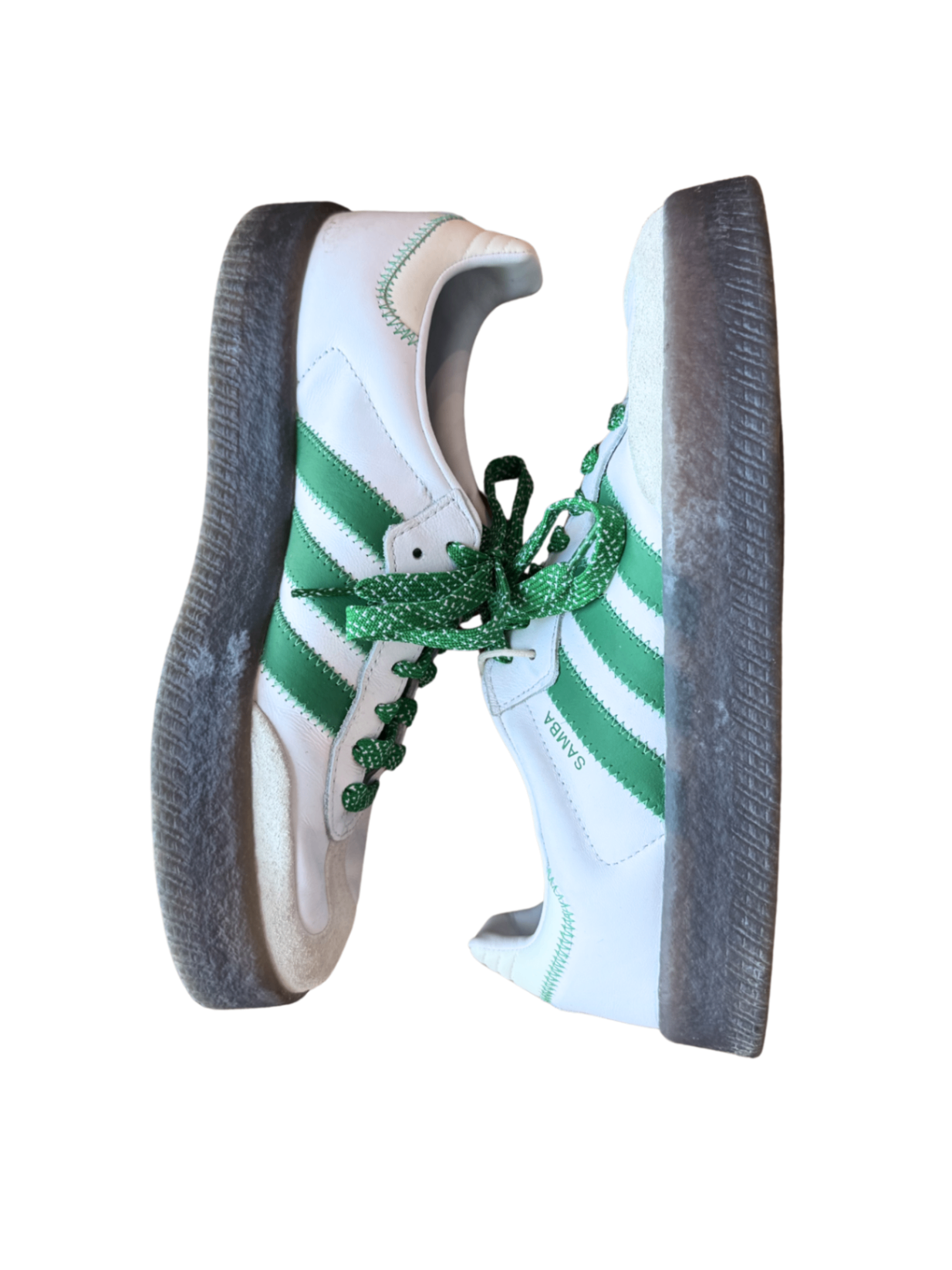 CDG x Adidas Samba Sneakers White/Green / Size 7M/8.5W