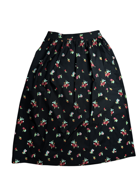 The Krista Skirt Black Ikat Taffeta / Size S