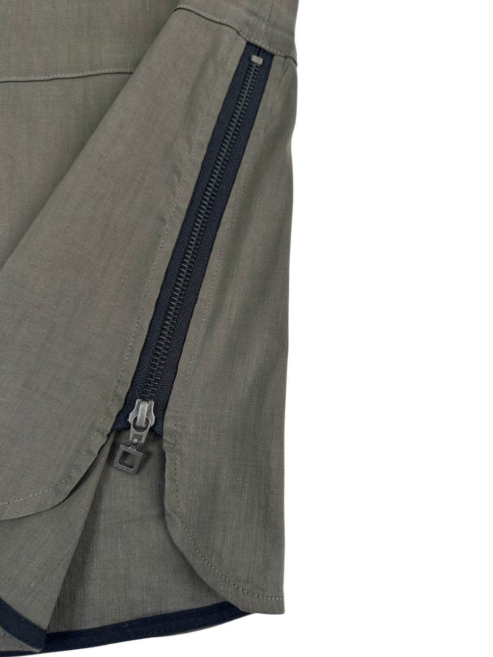 Stretch Linen Mini Skirt Grey / Size 2 (M)