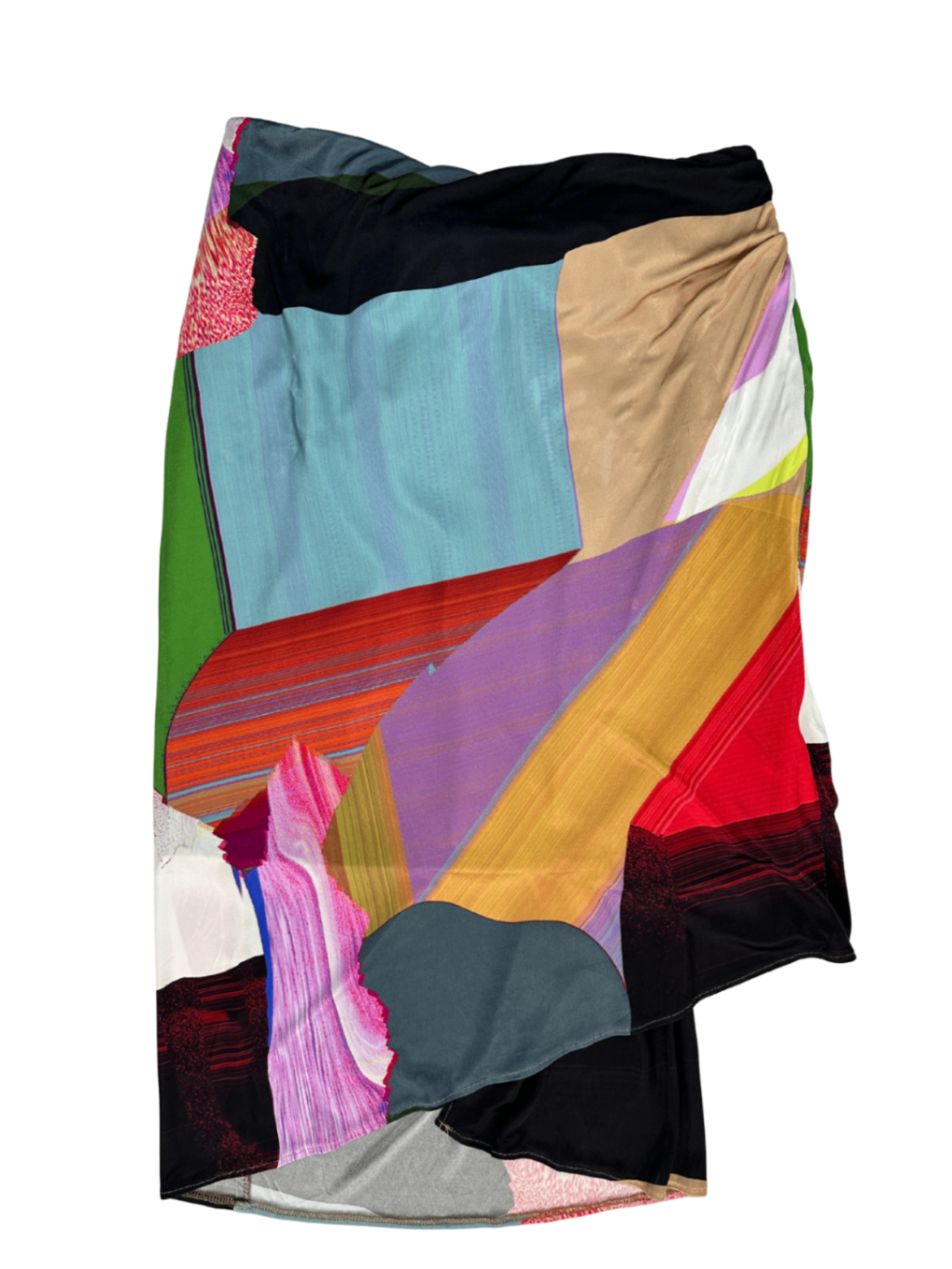 Body-Sculpting Draped Jersey Skirt Multi / Size 10