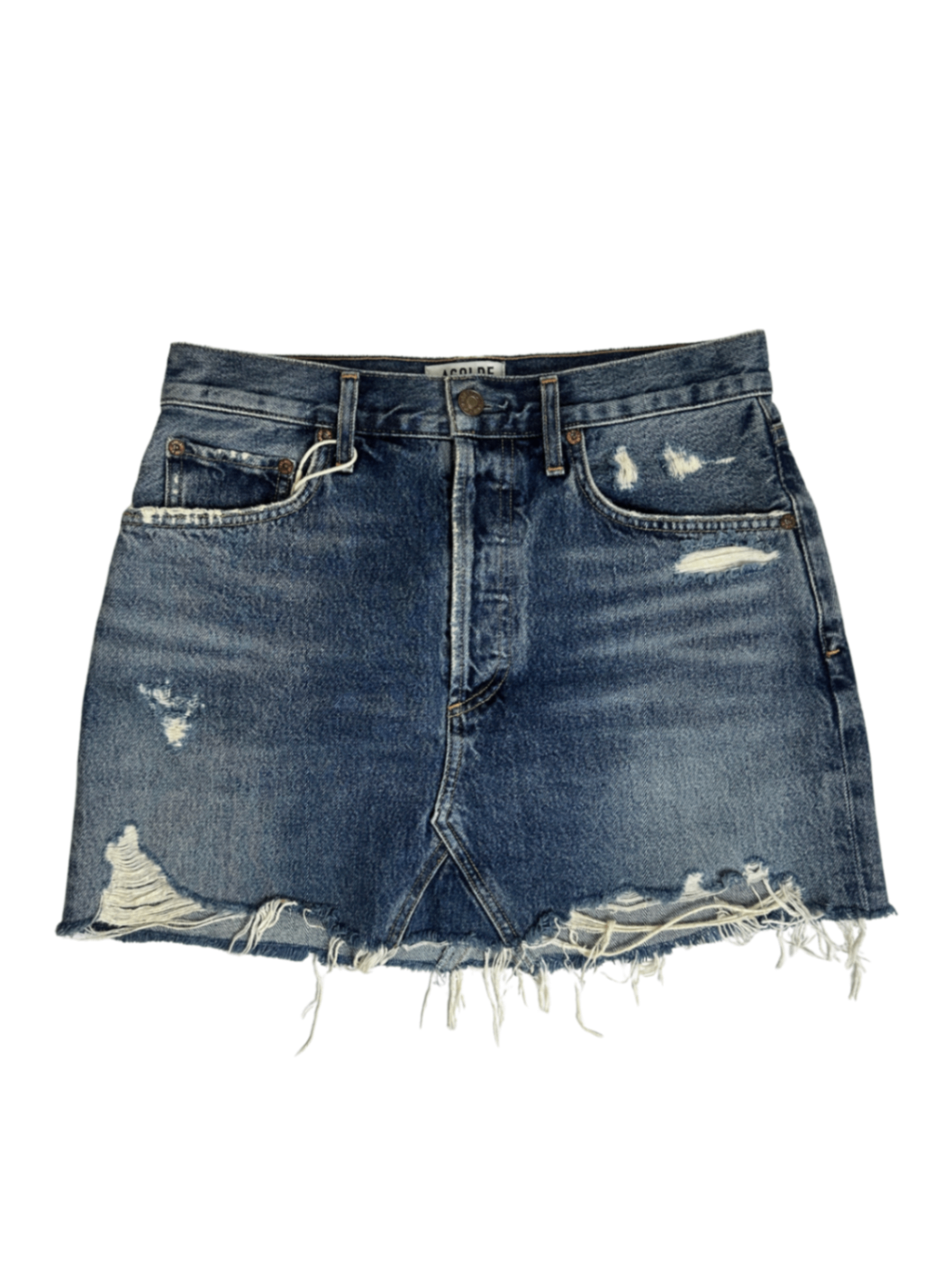 Denim Mini Skirt / Size 27